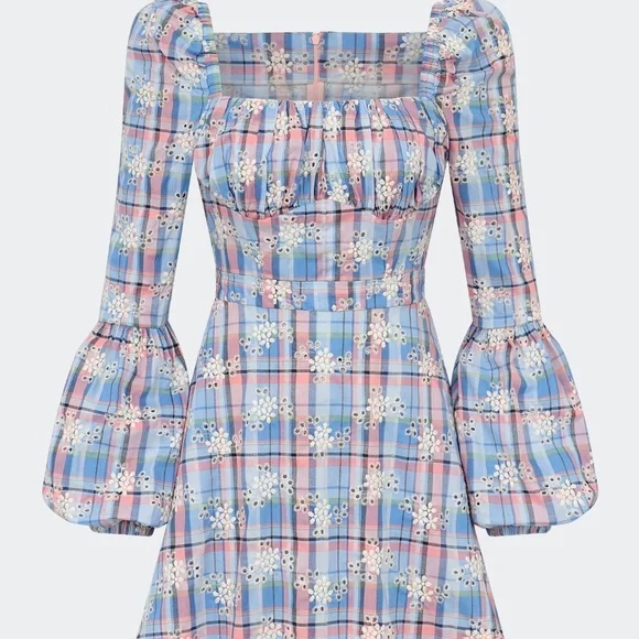 knee length dresses for ladies Burkes Mini Dress Red Check main image 1